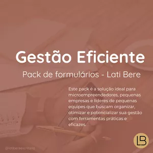 Imagem de capa para o Ebook Gestão eficiente - Formulários Lati Bere