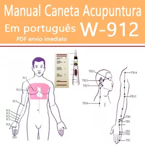 Imagem de capa para o Ebook Manual da Caneta de Acupuntura em Português (PDF) + Mapa de Pontos Acupunturais
