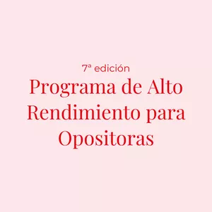Imagen de portada para Curso online 7ª Edición Programa de Alto Rendimiento para Opositoras