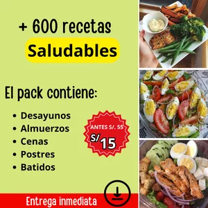 Imagen de portada para Ebook +600 Recetas para bajar de peso