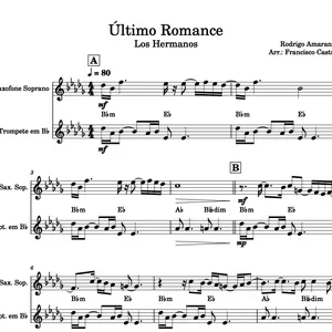 Imagem de capa para o Ebook Dueto de Último Romance - Los Hermanos (partitura)