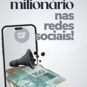 Imagem de capa para o Ebook 20 maneiras de ficar milionários nas redes sociais
