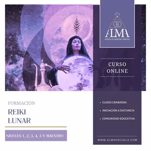 Imagen de portada para Curso online REIKI LUNAR - NIVELES I,II,III,IV,V,VI y Maestría