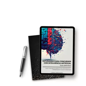 Imagem de capa para o Ebook ESTUDANDO PARA CONCURSOS COM INTELIGÊNCIA ARTIFICIAL
