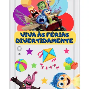 Imagem de capa para o Ebook 🌈Painel para porta- Férias Divertidamente
