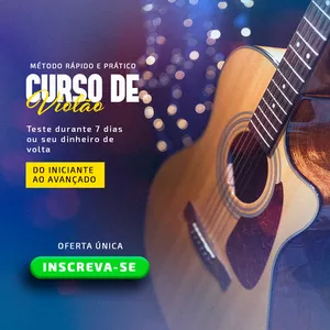 Imagem de capa para o Curso online Curso de Violão Método Rápido e Prático 
