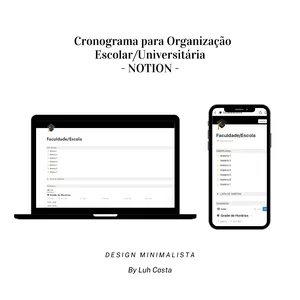 Imagem de capa para o Ebook    Cronograma para organização Escolar/Universitária - NOTION