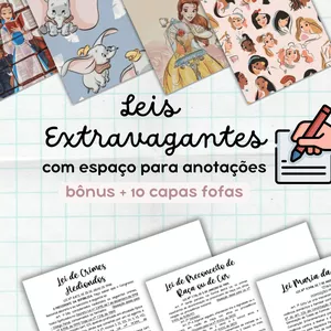 Imagem de capa para o Curso online Leis Extravagantes com Espaço para Anotações