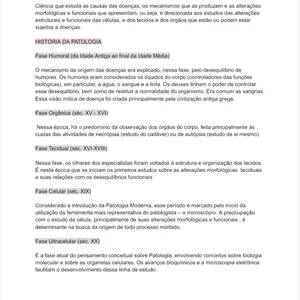 Imagem de capa para o Ebook História da patologia 