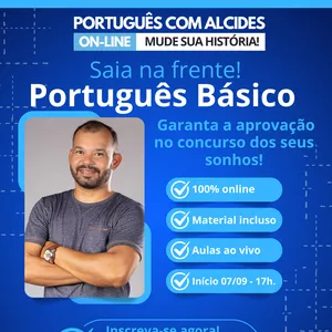 Imagem de capa para o Curso online PORTUGUÊS BÁSICO