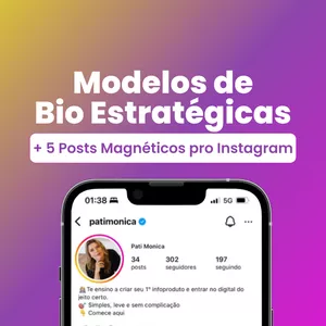 Imagem de capa para o Curso online Modelos de Bio Estratégicas + 5 Posts Magnéticos pro Instagram