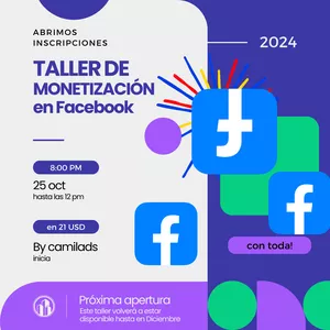 Imagen de portada para Curso online TALLER DE MONETIZACIÓN 2.0