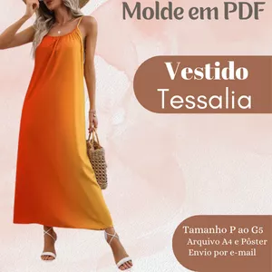 Imagem de capa para o Ebook MOLDE EM PDF VESTIDO TESSALIA