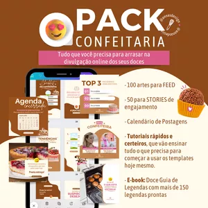 Imagem de capa para o Curso online Pack Confeitaria - Annas Design
