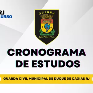 Imagem de capa para o Ebook Cronograma de estudos Guarda Municipal de Duque de Caxias/RJ