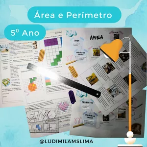 Imagem de capa para o Ebook Área e Perímetro - 5º Ano - Habilidades: (EF05MA20) e (EF05MA36MG)