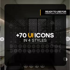 Cover image for Online course Twinmotion UI Kit – Icons for Configurators Vol. 1 (+70 icons in 4 styles)