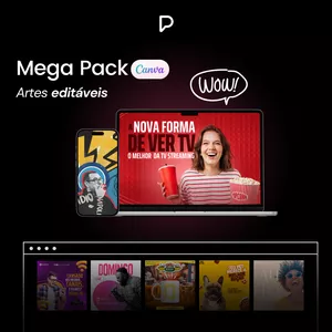 Imagem de capa para o Ebook Mega Pack Canva