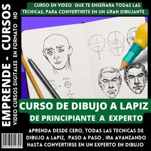 Imagen de portada para Curso online CURSO DE DIBUJO A LÁPIZ -   De Principiante a Experto