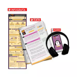 Imagen de portada para Curso online Paquete Completo | Gráfico del libro | e-book/infografía/mp3 (PADRE RICO, PADRE POBRE)