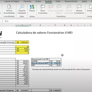 Imagem de capa para o Curso online Planilha Calculadora Comparativa MEI X CLT