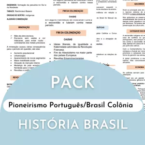 Imagem de capa para o Ebook Pioneirismo Português até Brasil Colônia| Resumos Enem e Vestibulares  