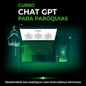 Imagem de capa para o Curso online Inteligência Artificial com Chat GPT para Paróquias