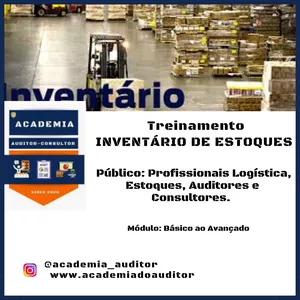 Imagem de capa para o Curso online Treinamento - Inventário de Estoques - Básico ao Avançado