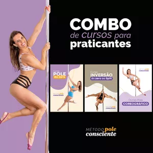 Imagem de capa para o Curso online Combo de Cursos Online de Pole Dance - Pole do Zero + Inversão do Zero ao Split + Pole Coreográfico
