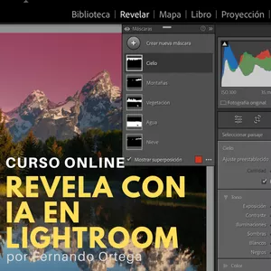 Imagen de portada para Curso online Revelado con la IA de Lightroom