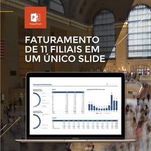 Imagem do curso PowerPoint Executivo - Aula 07 | Faturamento de 11 Filiais em um Único Slide