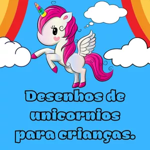 Imagem de capa para o Ebook Desenhos para colorir e imprimir unicornio.