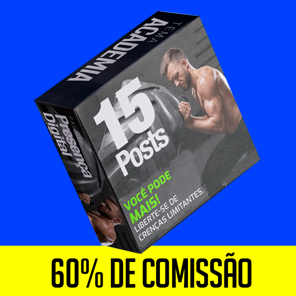 Imagem do curso Pacote de Post para Academia - CMZ (15 Posts)