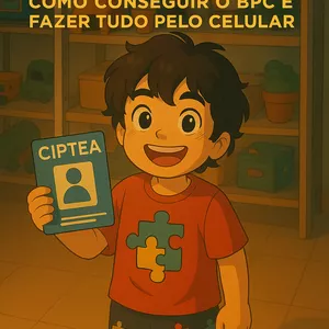 Imagem de capa para o Ebook Mães de Autistas: Como Conseguir o BPC e Fazer Tudo pelo Celular