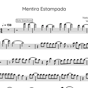 Imagem de capa para o Ebook Partitura Mentira Estampada - Flauta - Natanzinho Lima &amp; Wesley Safadão