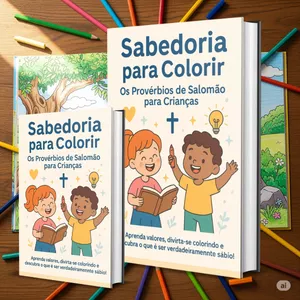 Imagem de capa para o Ebook Sabedoria Para Colorir "Os provérbios de Salomão para crianças"