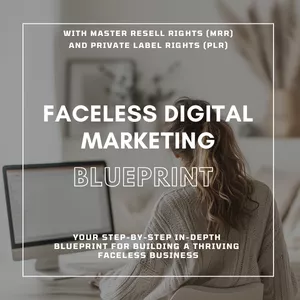 Cover image for Ebook Faceless Digital Marketing Blueprint  | MRR &amp; PLR