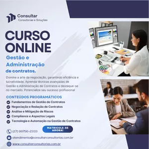 Imagem de capa para o Serviço online Curso de Gestão e Administração de contratos.