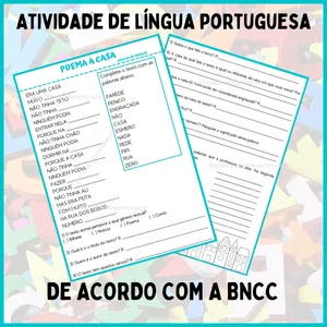 Imagem de capa para o Ebook POEMA Gênero textual Atividade de Língua Portuguesa 3o ao 5o ano