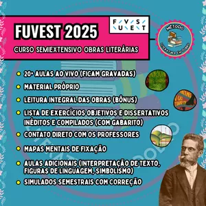 Imagem de capa para o Curso online OBRAS LITERÁRIAS FUVEST 2025 (CURSO SEMIEXTENSIVO)