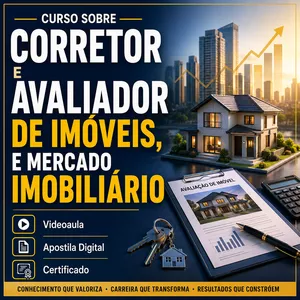 Curso Sobre Corretor e avaliador de imóveis, e mercado imobiliário