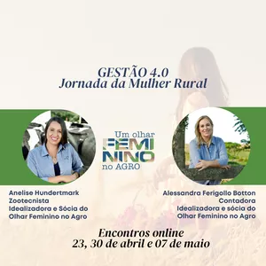 Imagem de capa para o Curso online Um Olhar Feminino no Agro – Gestão 4.0 - Jornada da Mulher Rural
