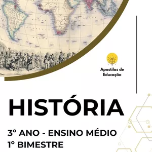 Imagem de capa para o Ebook História 3º Ano 1º Bimestre (Ensino Médio) - Apostila com Planos de Aula