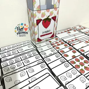 Imagem de capa para o Ebook Dominó das Quantidades – Tema Morango 🎲🍓