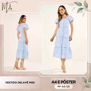 Imagem de capa para o Ebook Vestido Delavê Midi