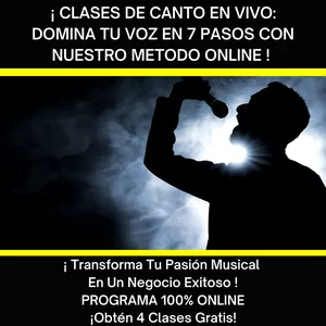 Imagen de portada para Curso online Clases de canto en vivo: Domina tu Voz y escribe canciones en 7 Pasos