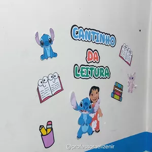 Imagem de capa para o Curso online 💙 Cantinho da Leitura simples - Lilo e Stitch 🥰