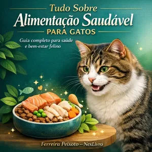 Imagem de capa para o Ebook Tudo Sobre Alimentação Saudável para Gatos Guia Completo de Nutrição Felina para Garantir Saúde, Energia e Longevidade ao Seu Gato