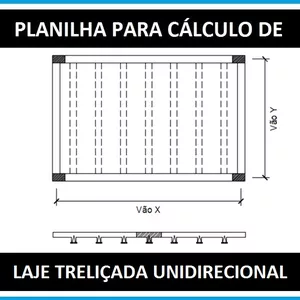 Imagem de capa para o Ebook Planilha para cálculo de laje treliçada unidirecional