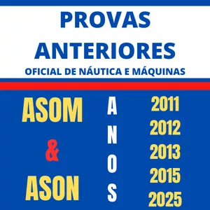 Imagem de capa para o Curso online ASOM e ASON - Provas anteriores. Com o gabarito oficial.